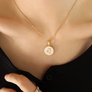Exquisite Zodiac White Seashell Design Pendant Necklace Leo 0d04caec-d024-4ca8-a978-f6f52ec23be3 Artshiney