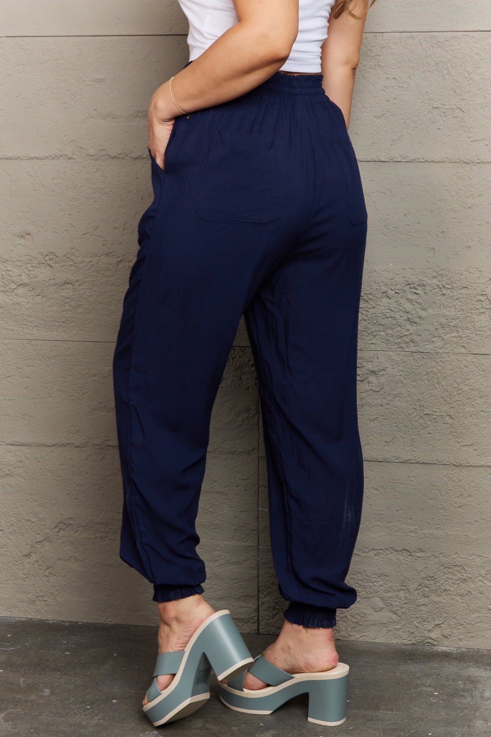 Tied Long Joggers with Pockets 0d3bd84e0cef4feab5f49d762c04f764-Max Trendsi