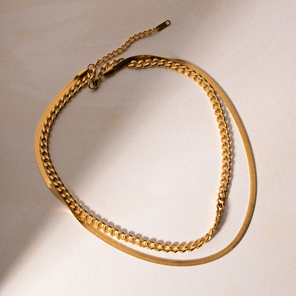 Glownestbest ® | 18K Gold-Plated Double Layered Necklace 0d686ccf-88d7-4c22-9158-59efe33aad30-Max Glownestbest