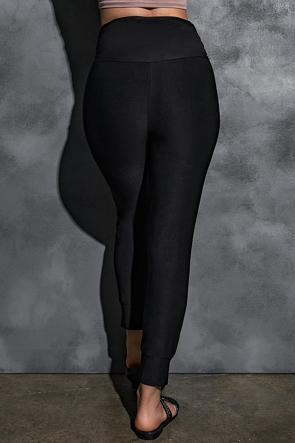 High-Rise Wide Waistband Joggers 0e094d2afb714d9599f07775f772f6e6-Max Trendsi