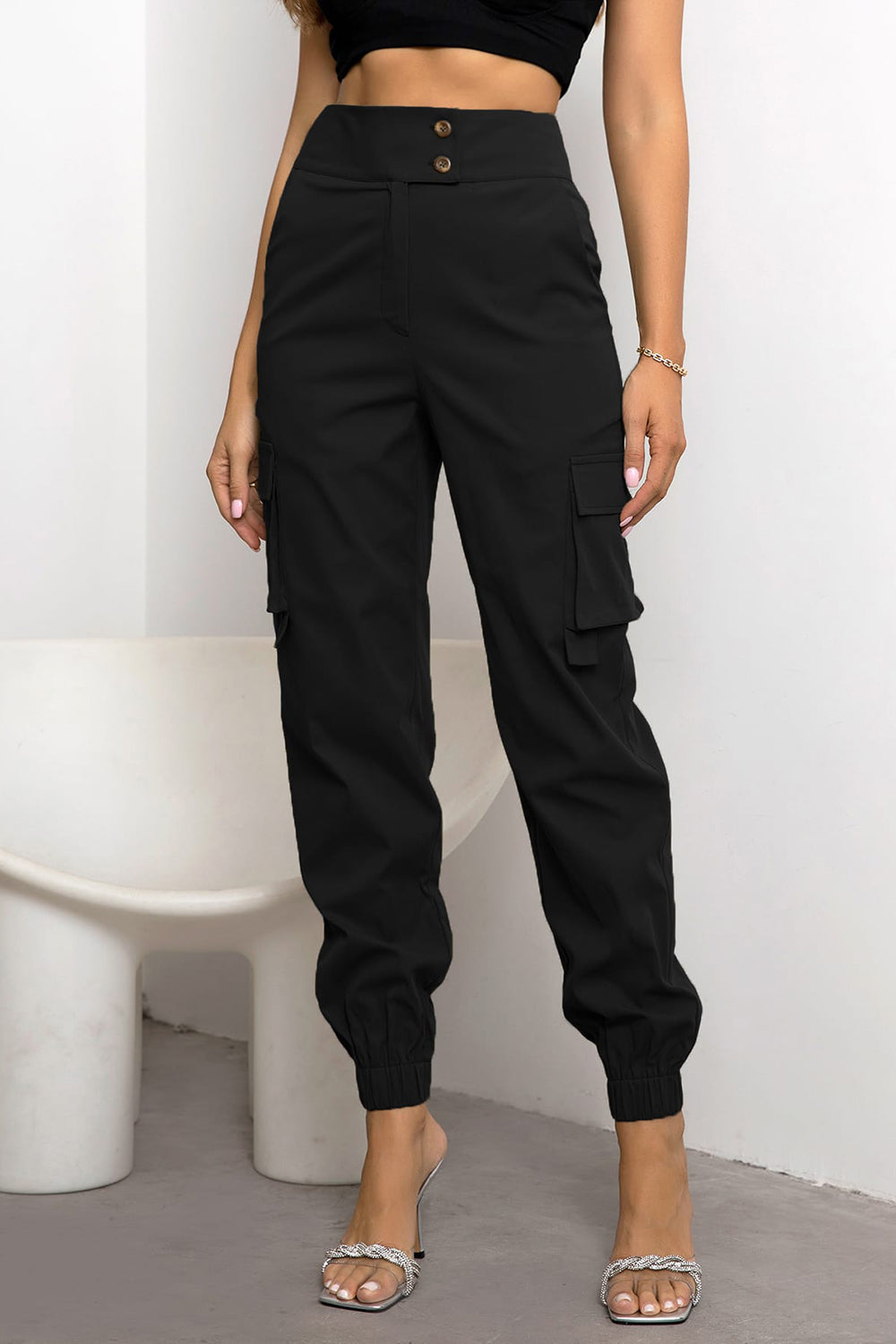 High Waist Cargo Pants 0e0d2645299b46af879a49d31222b18d-Max Trendsi