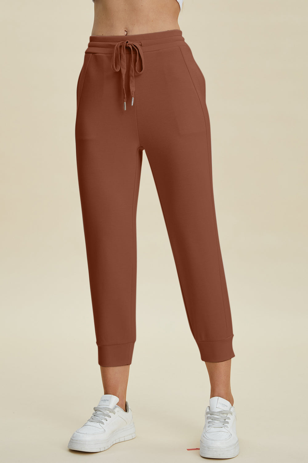Basic Bae Full Size Air Scuba Drawstring High Waist Cropped Pants Caramel 0e255709-ef2c-4299-96da-823248261463-Max Trendsi