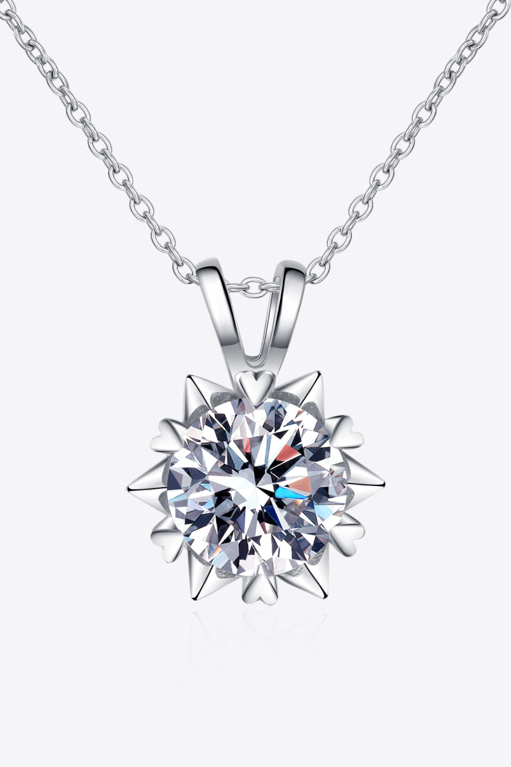 Learning To Love 925 Sterling Silver Moissanite Pendant Necklace Silver One Size 0e755d374e594da8972802d7aef90996-Max Trendsi