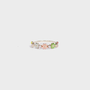 Flower Shape 925 Sterling Silver Zircon Ring Silver 0eb61dac-d711-48cc-890d-ce96677b6690-Max Trendsi