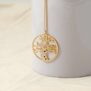 Trendy Fashion Hollow Round Matching Tree of Life Customizable Name Design Versatile Necklace 0ef654df-7513-4f4f-a56f-927a7d485004 Artshiney