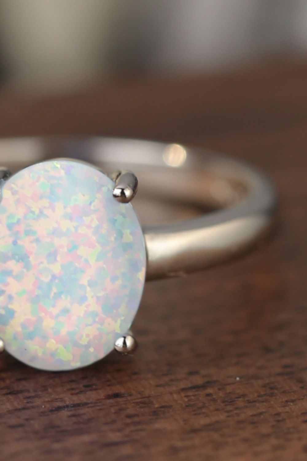 925 Sterling Silver Opal Solitaire Ring 0f2fc4a9763c41bd8adc2d93682941bd-Max Trendsi