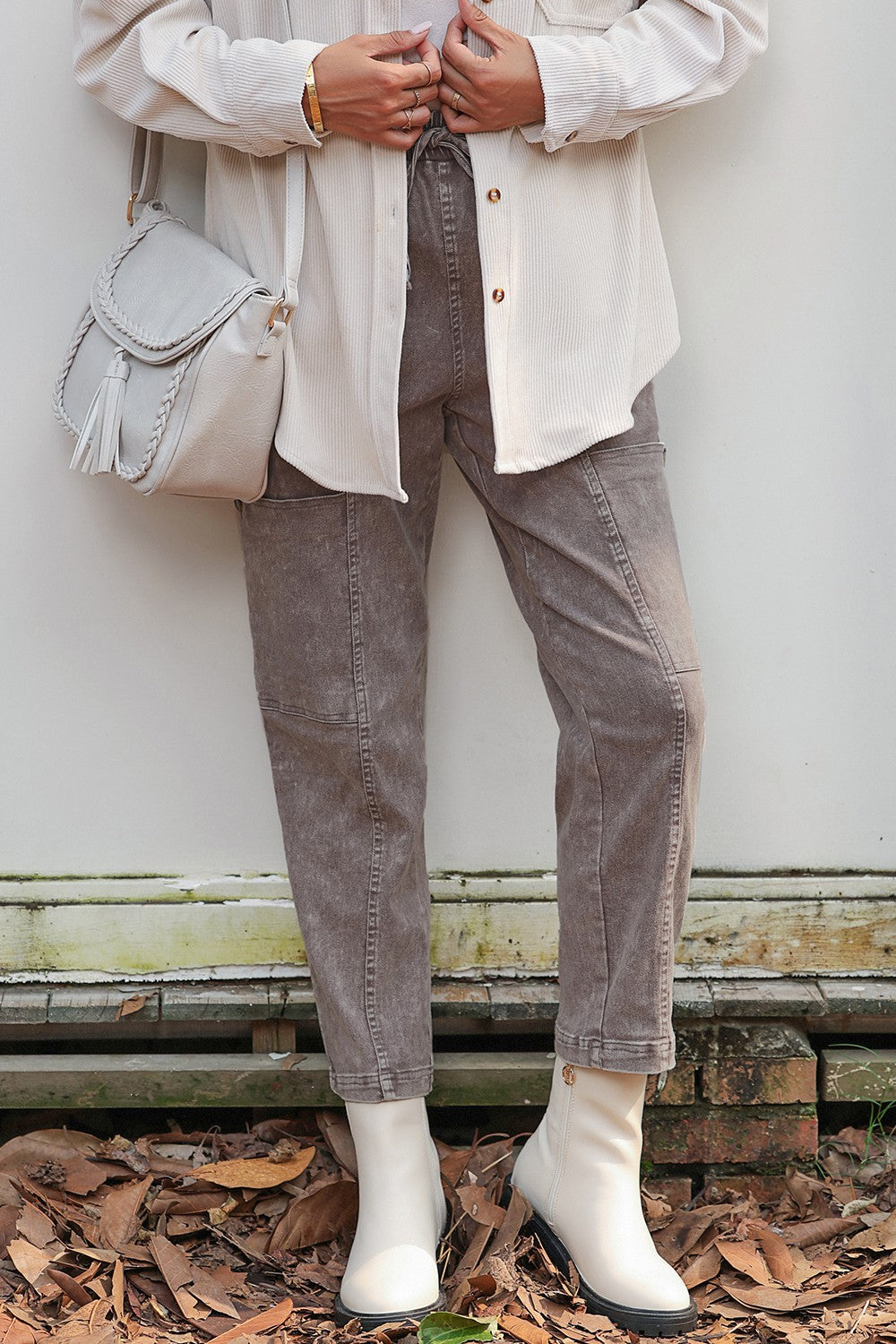 Drawstring Straight Pants with Pockets Dark Gray 0fc47785-eb99-4a66-be0e-a79bd525c38c-Max Trendsi