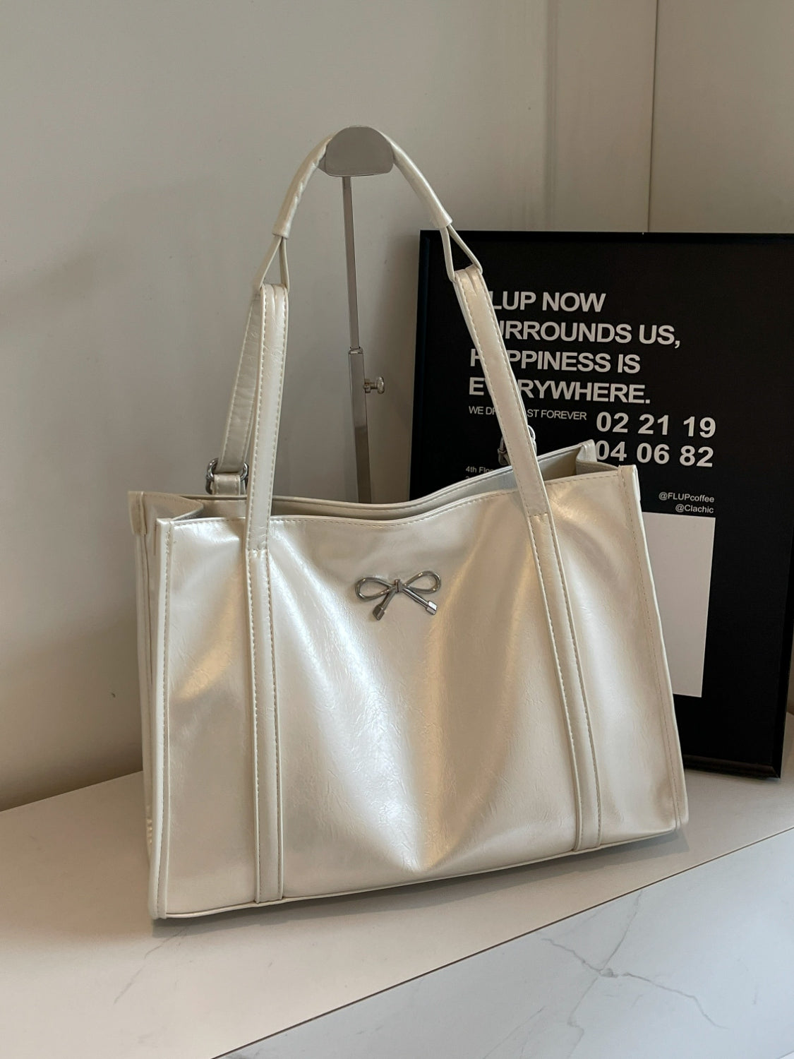 PU Leather Bow Shoulder Bag 0fcf7f3c-8290-46e0-811d-22eb34bb83e6-Max Trendsi