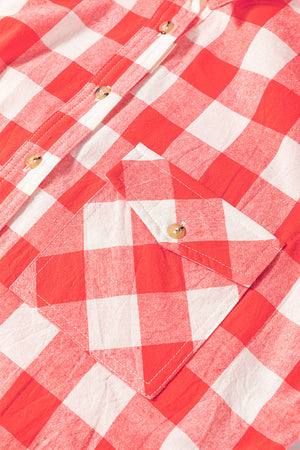 Plaid Collared Neck Long Sleeve Shirt Dress 10a6c3a59613405a91aab924ed90ce30-Max Glownestbest