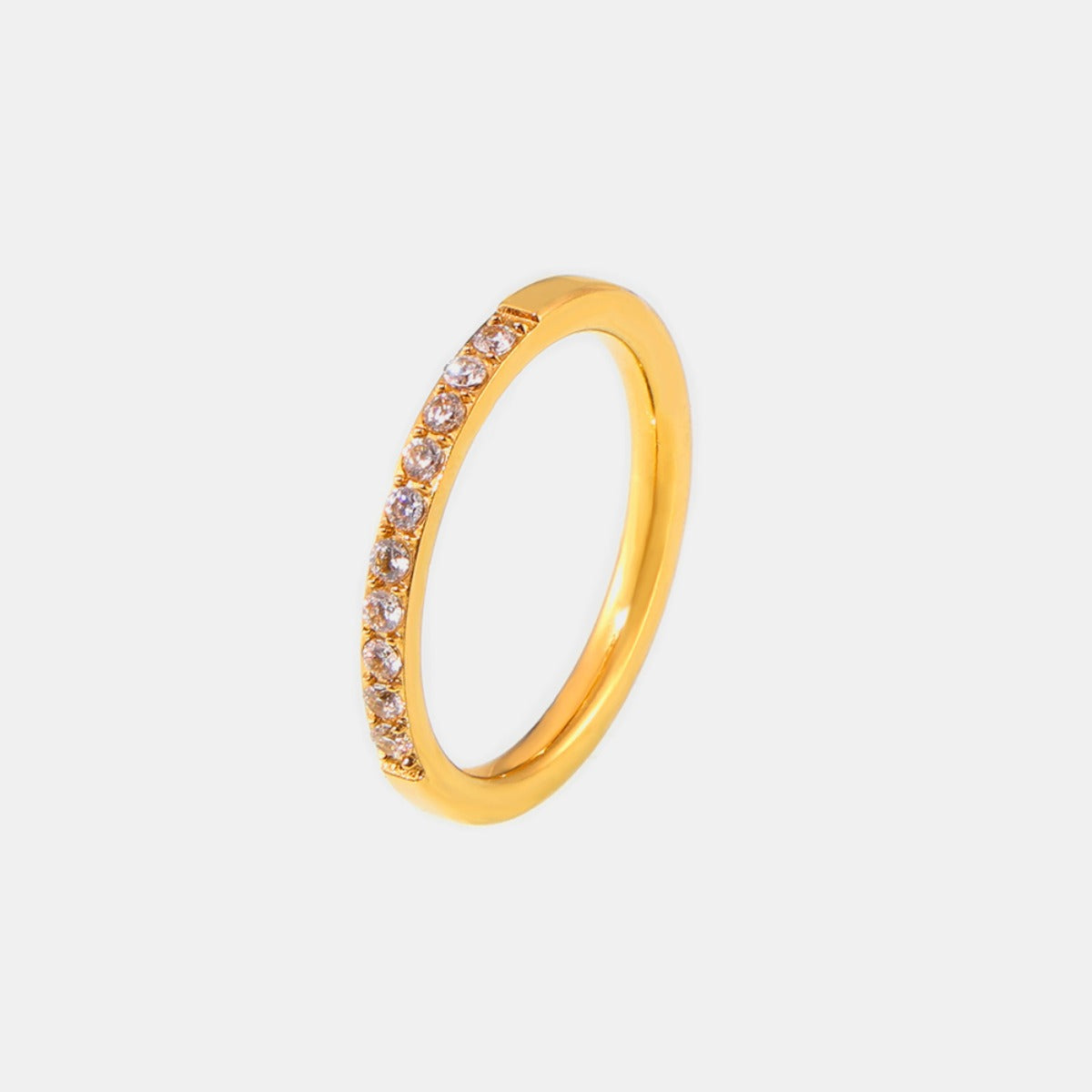 Titanium Steel Inlaid Zircon Ring Gold 10c1650a-3839-4427-bc2b-514741d001b8-Max Trendsi