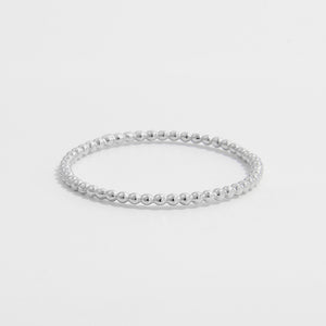 925 Sterling Silver Bead Ring Silver 110c90b4-6a1d-4516-affc-907d8d31fa77-Max Trendsi