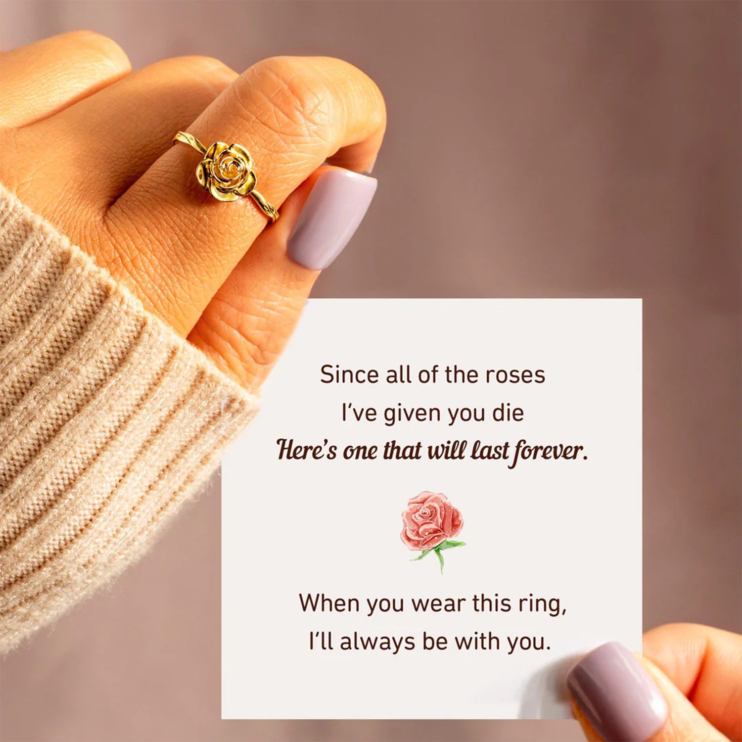 Rose Shape 18K Gold-Plated Ring 11ab36ce-b32f-4442-9e8b-24f25f807eb6-Max Trendsi