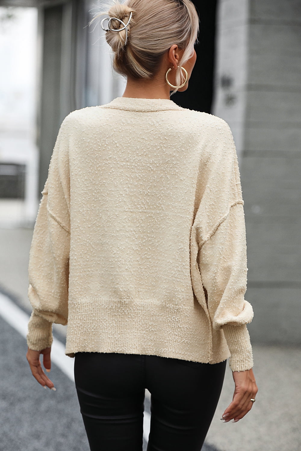 Button-Up Dropped Shoulder Cardigan 11d474a0702a4b1ab985bf0b2e761a91-Max Glownestbest