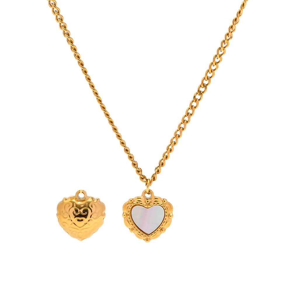 18K Gold Exquisite Fashion Heart Shape Design Versatile Necklace Only 1299a5f0-abb9-4cdd-b728-cdb25b4d3a73 Artshiney