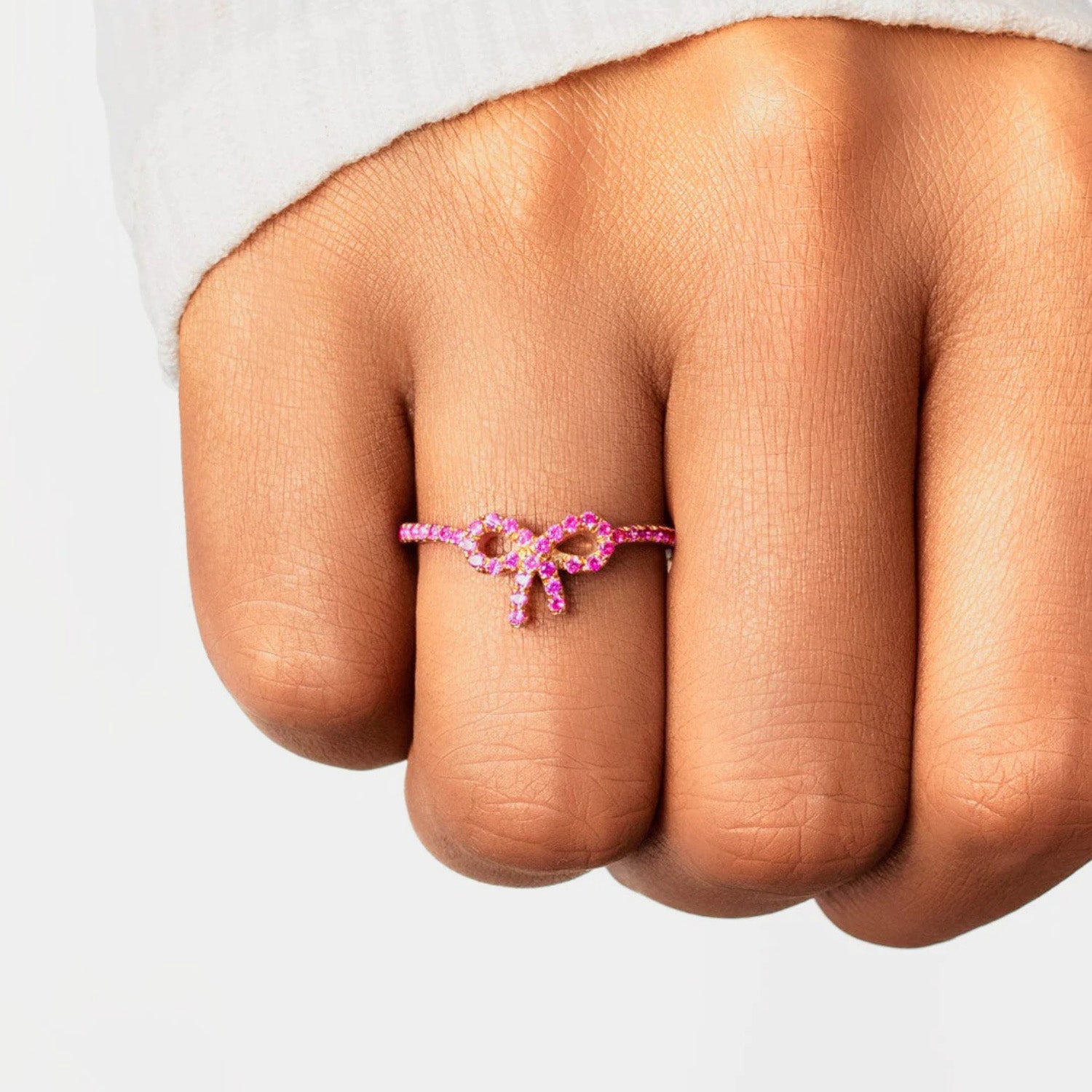 925 Sterling Silver Inlaid Zircon Bow Ring Rose Gold 1388ca27-f953-4197-ad6c-531d2766cc9f-Max Glownestbest