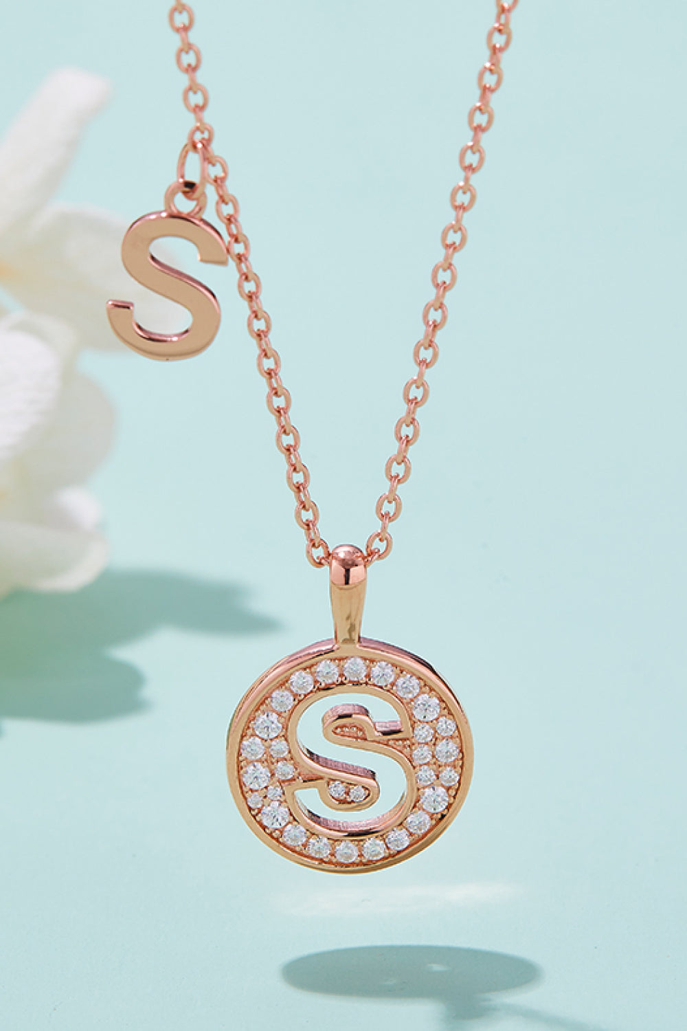 Adored Moissanite K to T Pendant Necklace S One Size 13da2f4081c94a61a97b9b4431b4f5b1-Max Trendsi