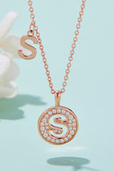 Adored Moissanite K to T Pendant Necklace S One Size 13da2f4081c94a61a97b9b4431b4f5b1-Max Trendsi