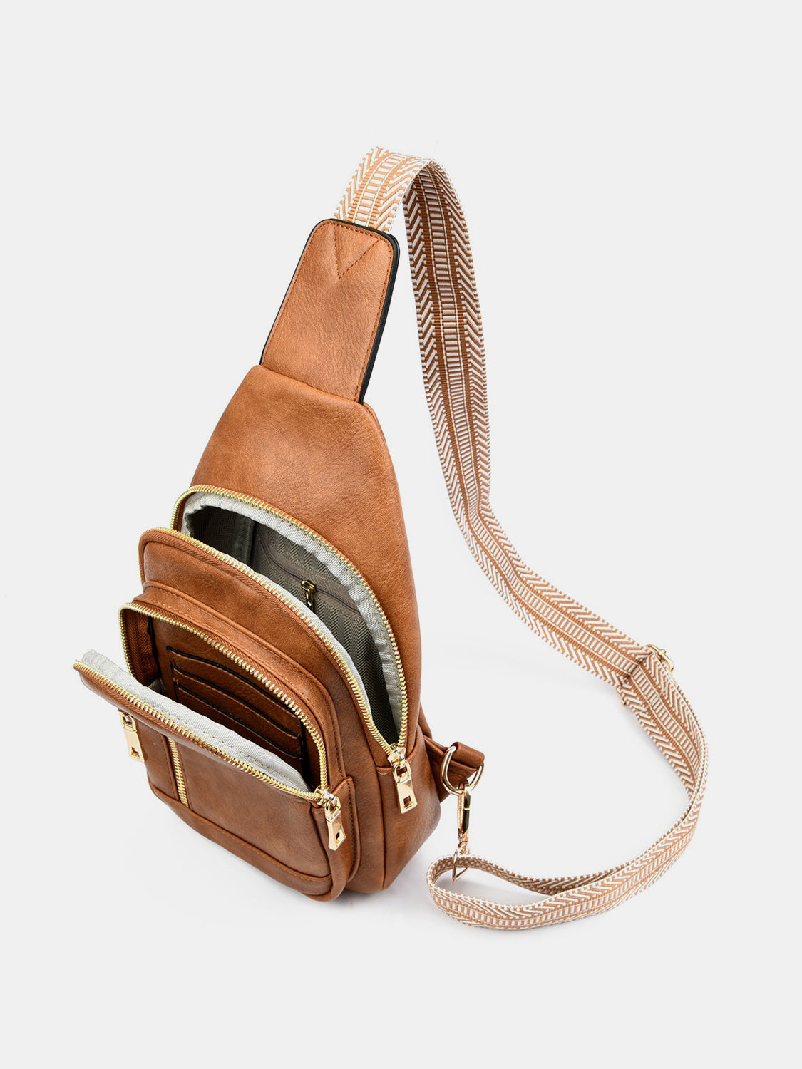 PU Leather Adjustable Strap Crossbody Bag 1405b9c4-b448-4daa-a014-0c4a84d59142-Max Trendsi