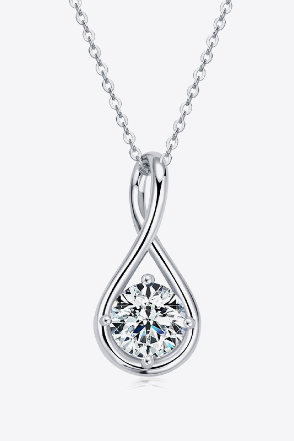 2 Carat Moissanite 925 Sterling Silver Necklace Silver One Size 14b5ca1437824846a95a89482060e7c3-Max Trendsi