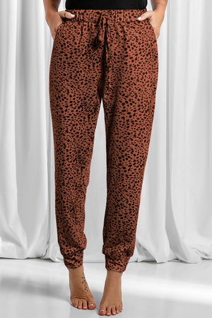 Full Size Leopard Drawstring Pocketed Pants Brown 155143e0-530e-4d44-932a-5b082ff484c7-Max Trendsi