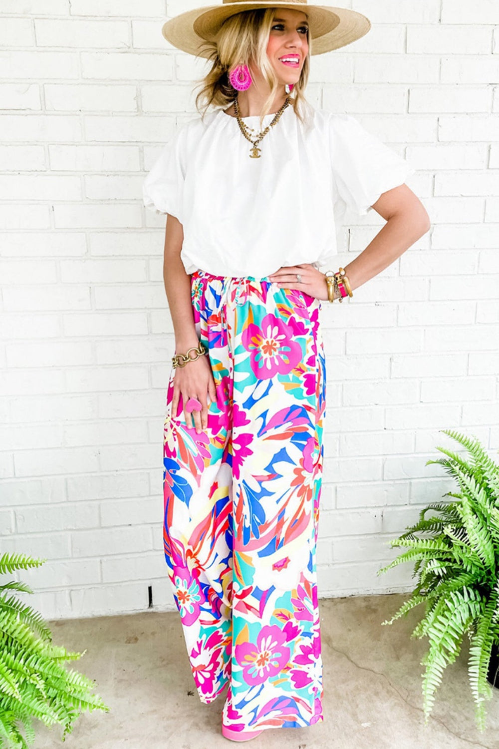 Printed Wide Leg Pants 1552184e-eecc-4db3-9389-c8ab0dacfd5d-Max Trendsi