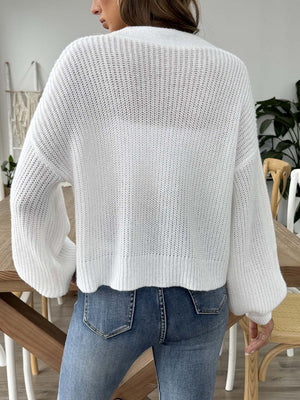 Heart Button Down V-Neck Long Sleeve Cardigan 1594f21e-203c-4134-8848-cf6c8edd3cbf-Max Glownestbest