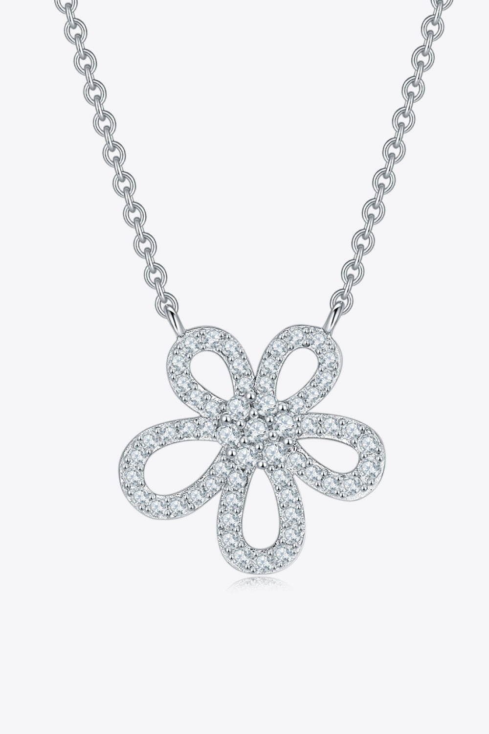 Moissanite Flower Pendant 925 Sterling Silver Necklace 15c6c0b97d934a08bd809ada94c4c678-Max Trendsi