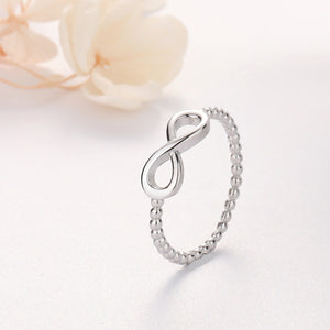 Number 8 Zircon 925 Sterling Silver Ring 164a72cb-5de4-4e7b-9e84-deb0266027cd-Max Trendsi