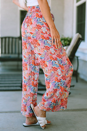 Printed Tie Waist Wide Leg Long Pants 17a419775b384d74a9230b09c266769e-Max Trendsi