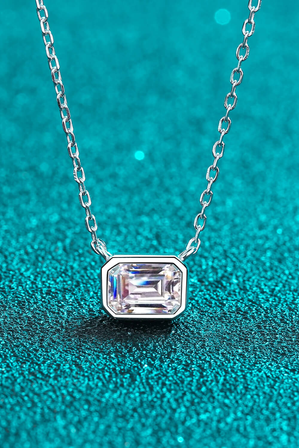 Beautiful Words 1 Carat Moissanite Pendant Necklace Silver One Size 17b1f7c4ed22423daf35e1c6afb2d804-Max Trendsi