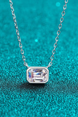 Beautiful Words 1 Carat Moissanite Pendant Necklace Silver One Size 17b1f7c4ed22423daf35e1c6afb2d804-Max Trendsi