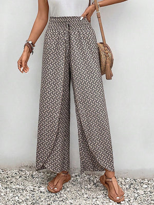 Tied Printed Wide Leg Pants 17f348ba-7cdd-444d-a60c-c9350421c380-Max Trendsi