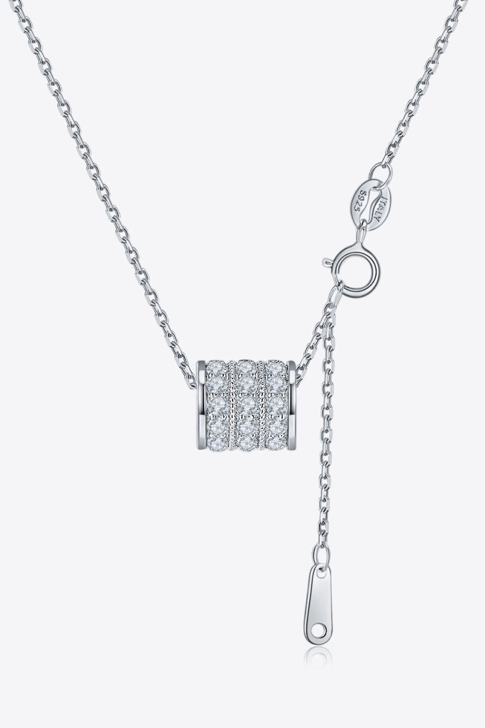 Moissanite 925 Sterling Silver Necklace Silver One Size 18eb87c4172949f583696f8f1aa55d24-Max Trendsi