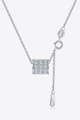 Moissanite 925 Sterling Silver Necklace Silver One Size 18eb87c4172949f583696f8f1aa55d24-Max Trendsi