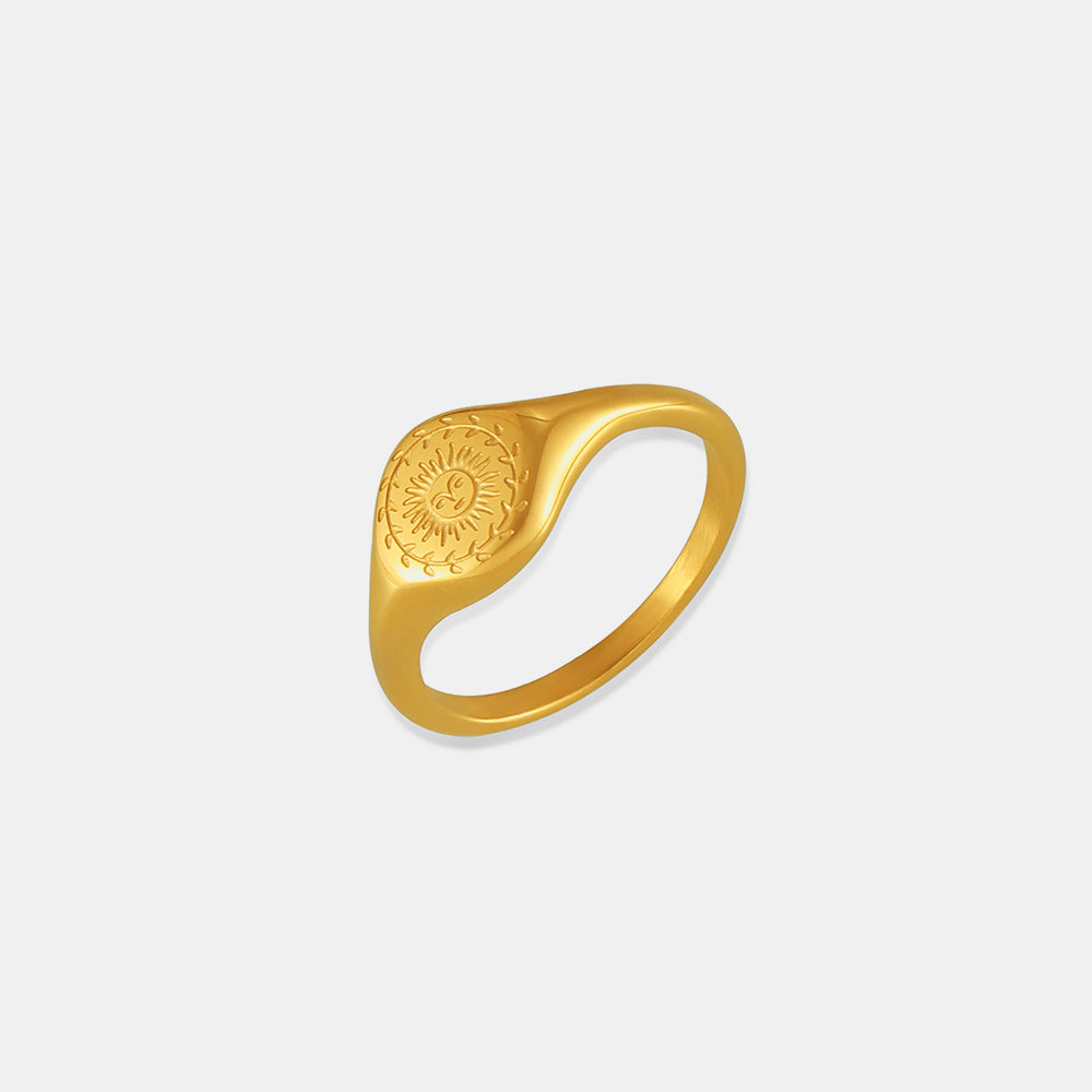 18K Gold-Plated Sun Ring 18f8b280-dc1c-4f44-ae27-82c8176e6171-Max Trendsi