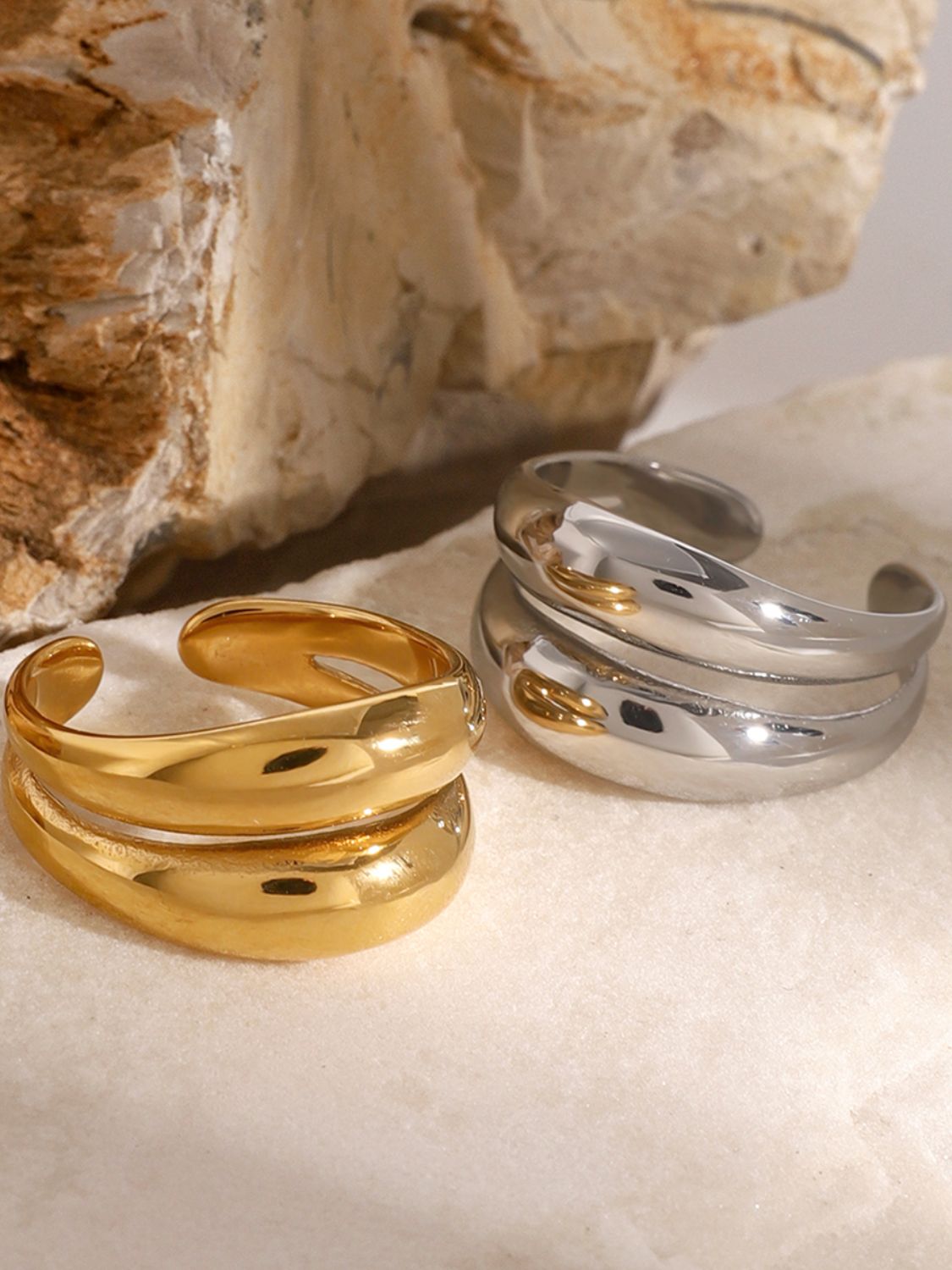 Stainless Steel Double-Layered Ring 19193391-c2a4-4562-8cfb-7cf7123ca696-Max Trendsi