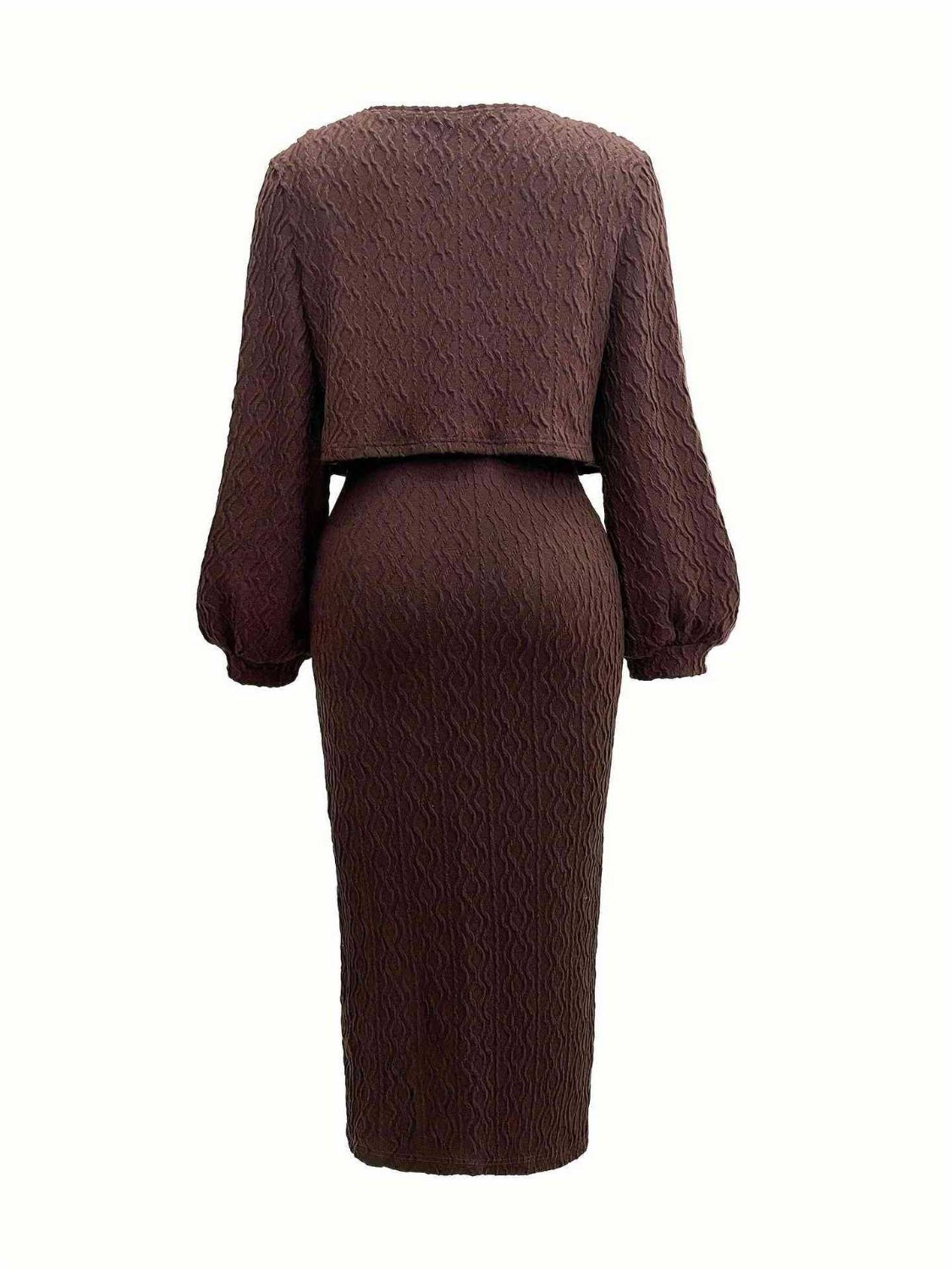 Open Front Long Sleeve Cardigan and Side Slit Cami Dress Set 19fd86ad-5120-4470-959d-48084c7e1a61-Max Glownestbest