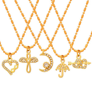 18K gold noble personality wings/hollow heart/arrow through the heart/umbrella/moon design light luxury style necklace 1aa1030b-4329-4bd3-b7c8-e3fbc7af5d24 Artshiney