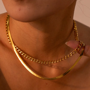 Glownestbest ® | 18K Gold-Plated Double Layered Necklace 1b66e52e-ce52-4f3c-b9b6-657fd27314fd-Max Glownestbest