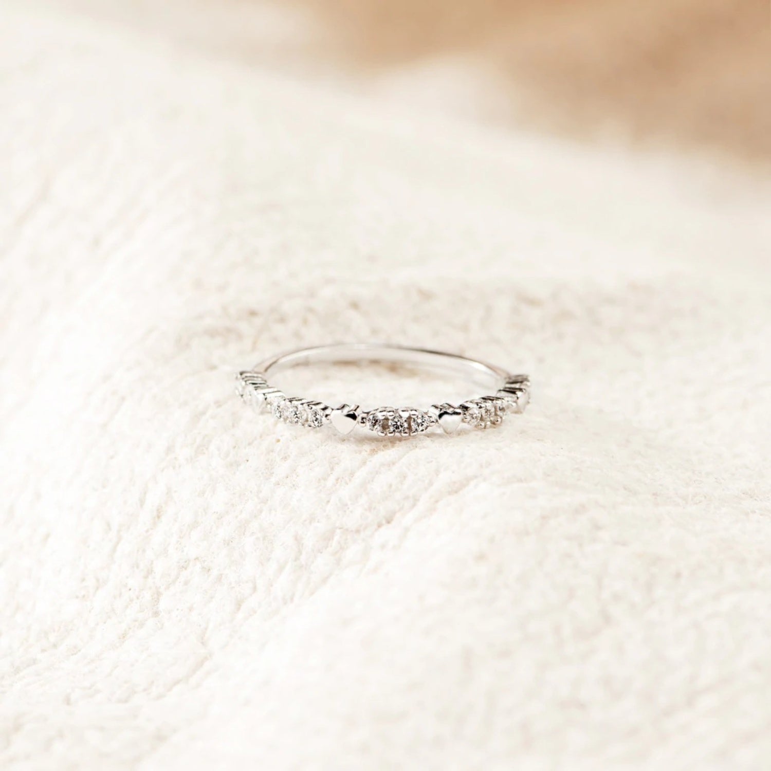 925 Sterling Silver Inlaid Zircon Ring Silver 1b74ba6d-cbc1-43c4-9fde-14cd323b572d-Max Trendsi