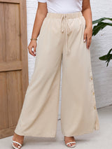 Tied Wide Leg Pants Tan 1bbc899b-61d1-444c-8327-277be9a31e8e-Max Trendsi