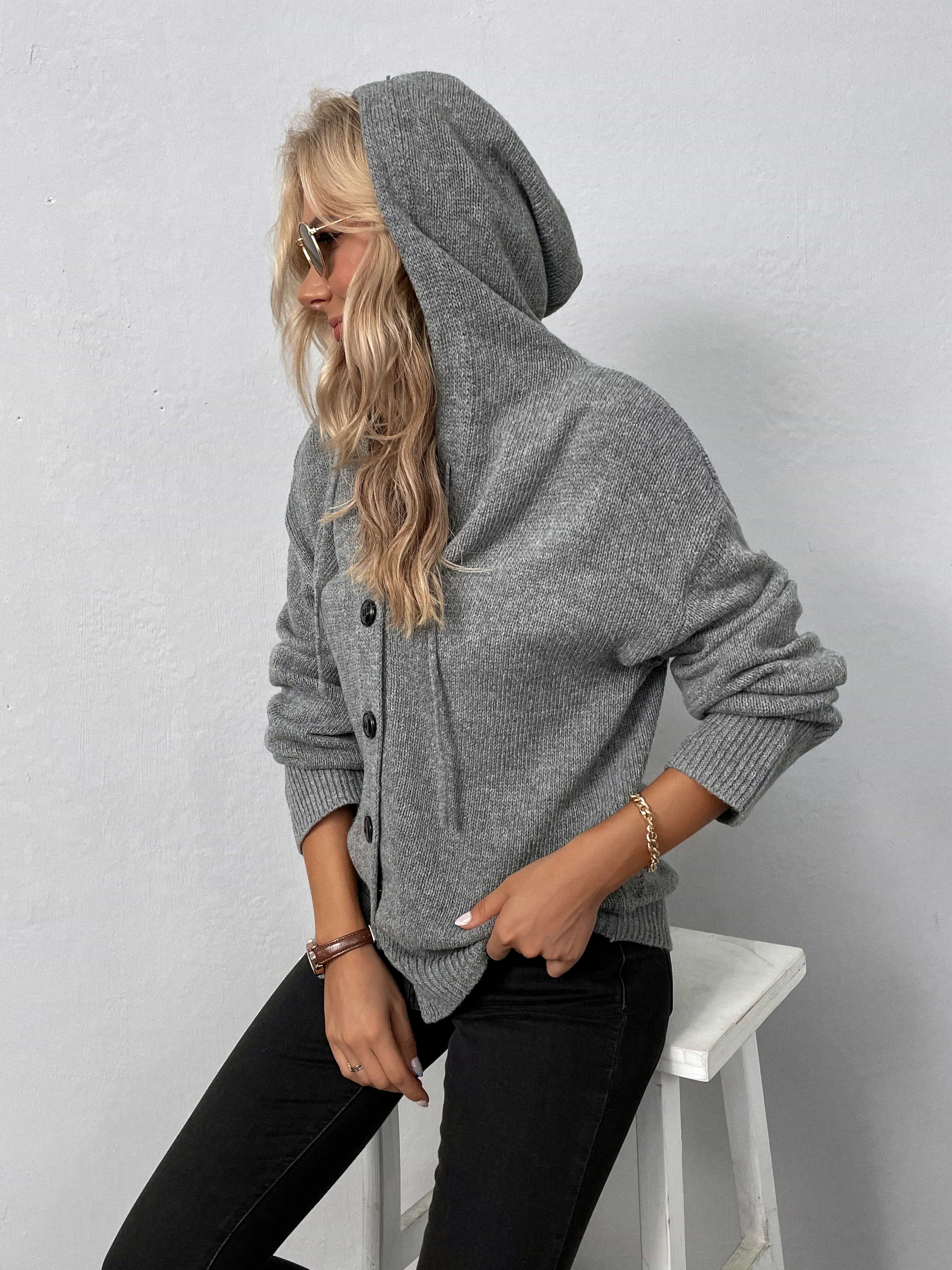 Glownestbest® | Button-Down Long Sleeve Hooded Sweater 1bc661003b86425793d2b67e669a499d-Max Glownestbest