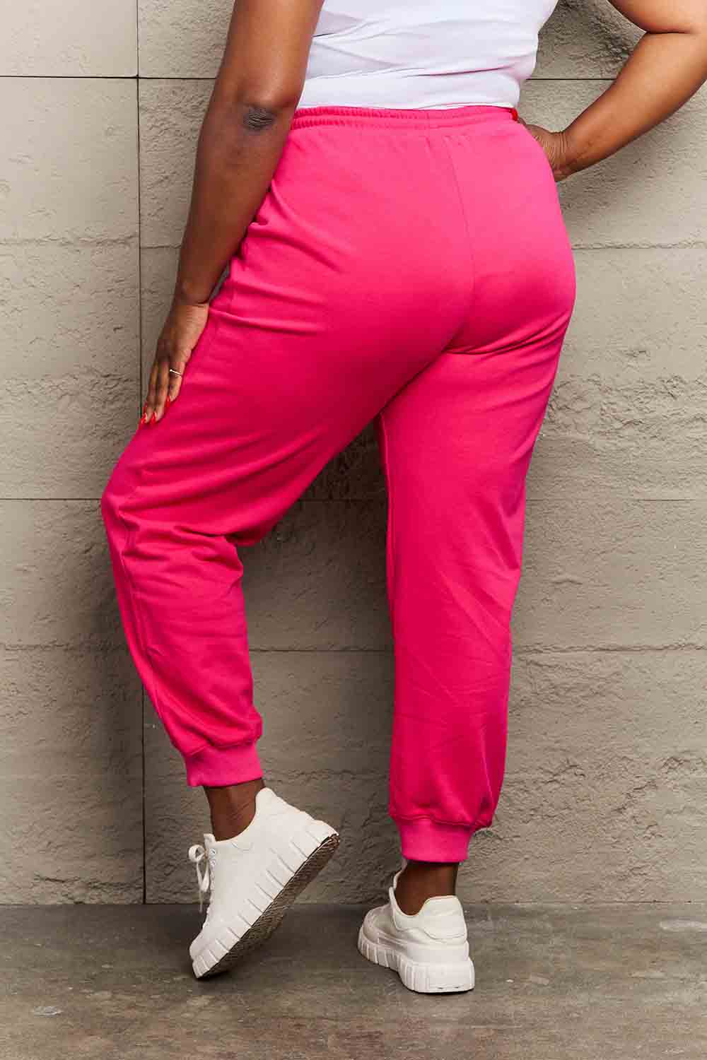 Simply Love Full Size PINK Graphic Sweatpants 1cd292c76efd4676abc78236f2860cc0-Max Trendsi