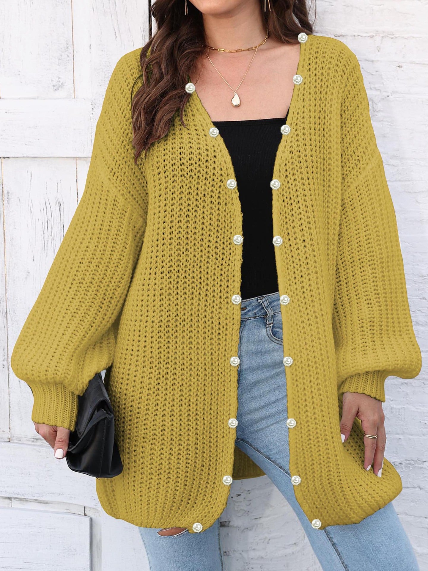 Open Front Long Sleeve Cardigan 1e608ff8-bcec-4570-9d8c-12ec654460fd-Max Glownestbest