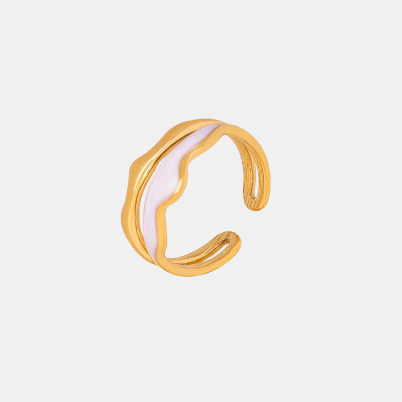 18K Gold-Plated Open Ring 1f1e67e5-52dc-468b-8ebe-acd546f8303a-Max Trendsi
