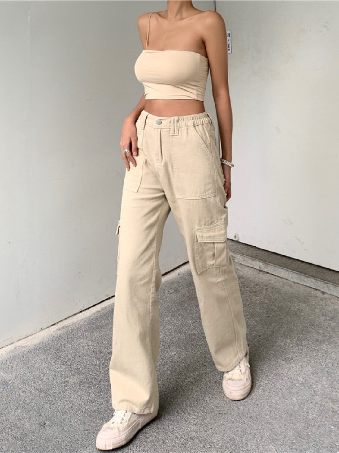 Straight Jeans with Pockets 1f656b30f333433982d4834171fa8433-Max Trendsi