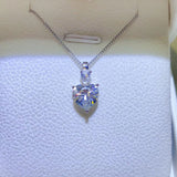 2 Carat Moissanite 925 Sterling Silver Heart Pendant Necklace Silver One Size 1f7a0a0d-ab3b-42b8-b965-f96717a359f8-Max Trendsi