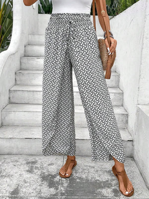 Tied Printed Wide Leg Pants 20d96156-88f1-45ab-aecc-fd5beda88b61-Max Trendsi