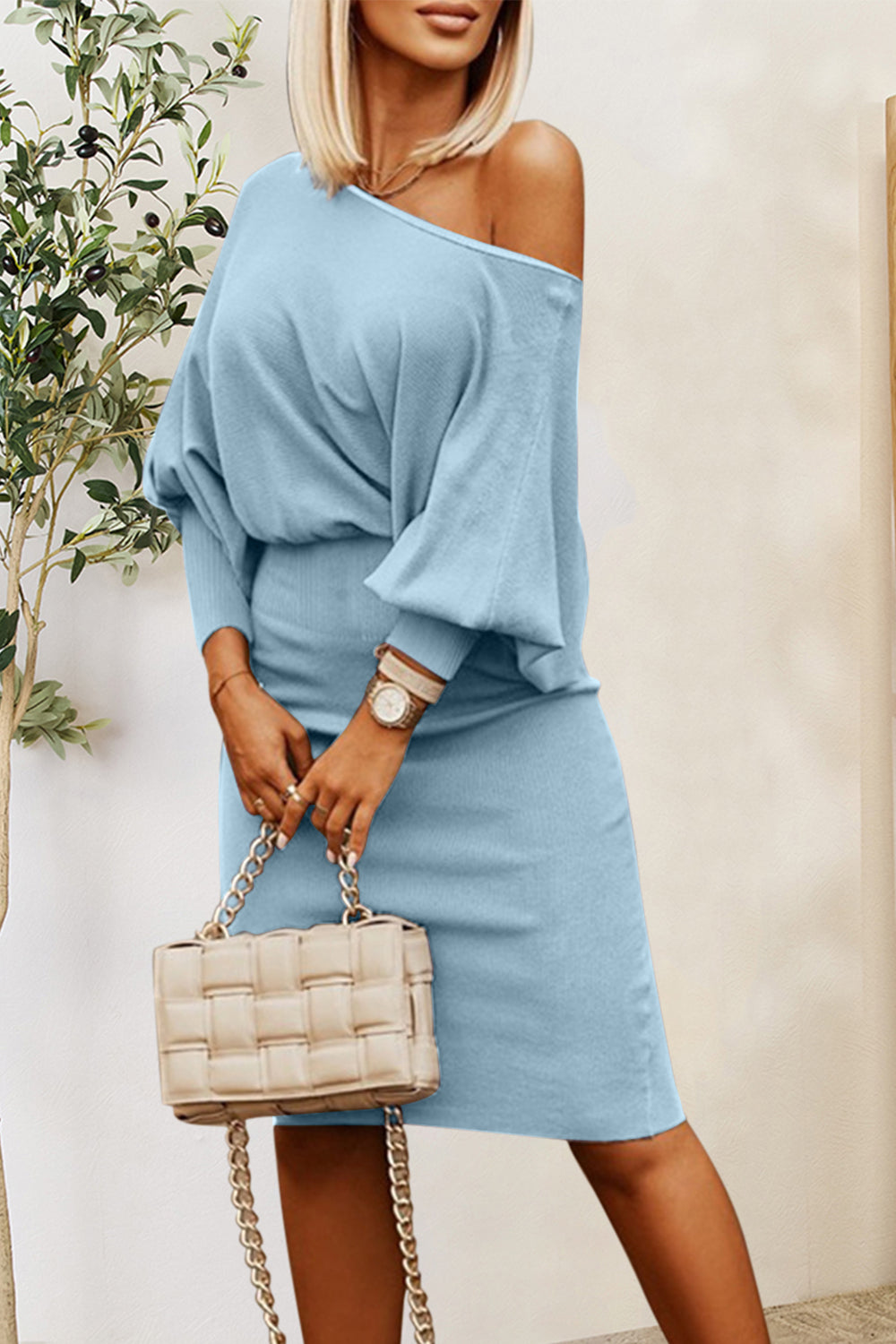 Ruched Lantern Sleeve Dress 2132bdbd-78fe-41c5-a840-bd7fe2846419-Max Glownestbest