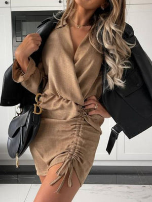 Drawstring Long Sleeve Mini Dress 215edc0d-38c5-4c94-a162-4ca0daa8e72c-Max Glownestbest